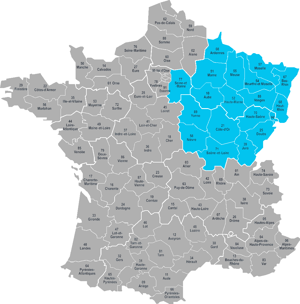 carte département 21