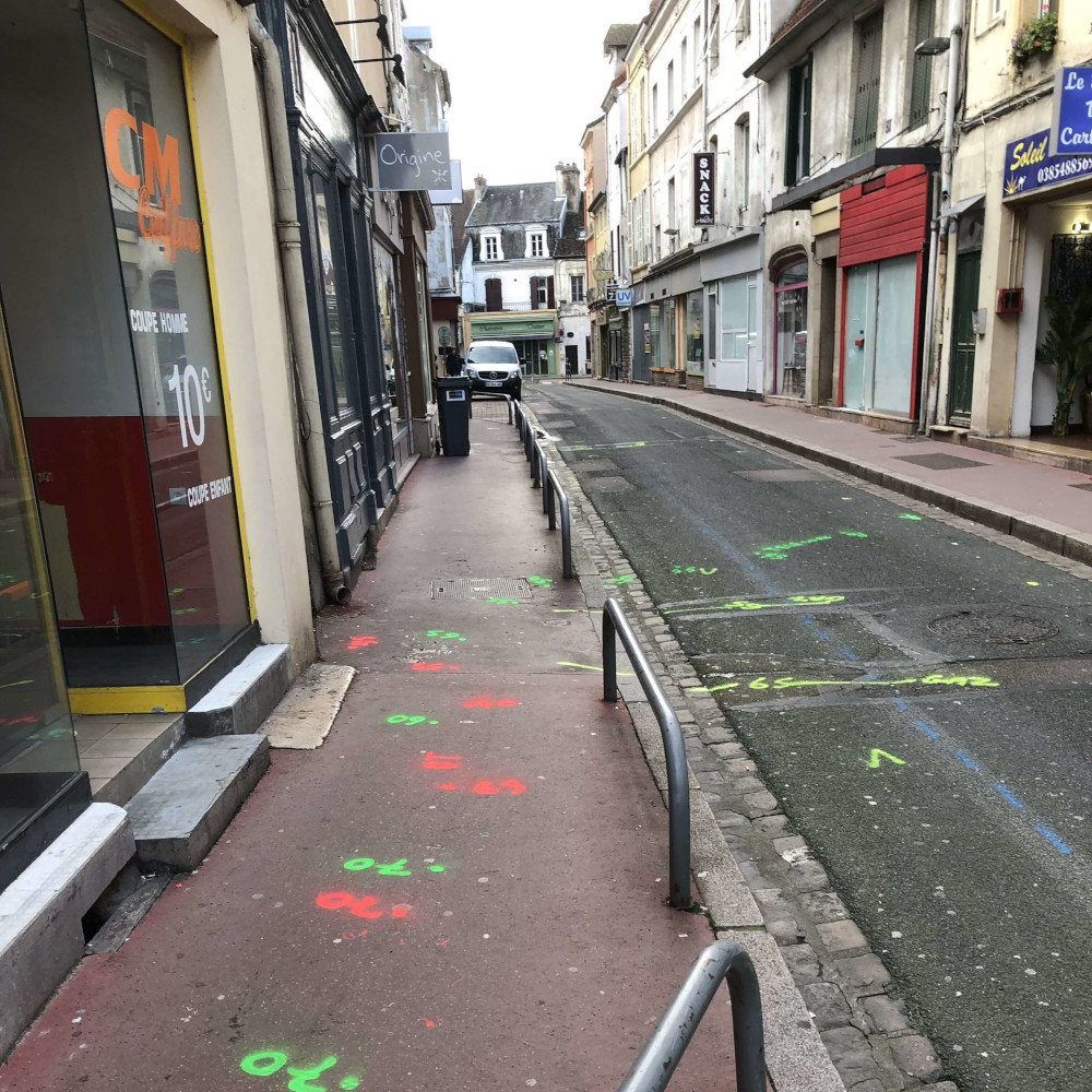 Photo d'un chantier de scannage du sol